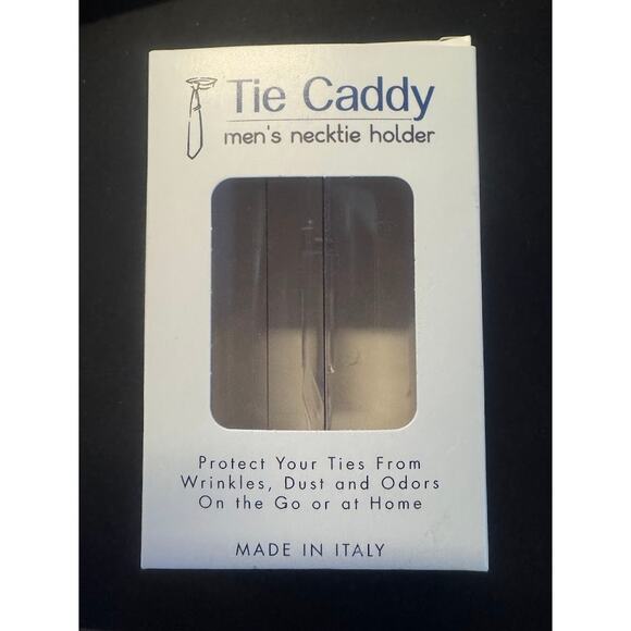 NEW Men's Necktie Tie Caddy Holder Acrylic Storage Case for Travel No Wrinkles! - Picture 4 of 4